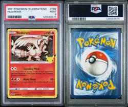 2023 Pokemon Celebrations 002/025 Reshiram Holo PSA 9 Mint Rare Card Fresh New - Image 3