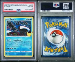 2023 Pokemon Celebrations 009/025 Kyogre Holo PSA 8 Near Mint Rare Card Fresh - Image 3