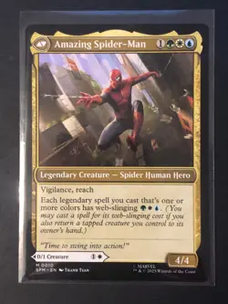 MTG Amazing Spider-Man Peter Parker Mythic 0010 Rare SP - Image 1