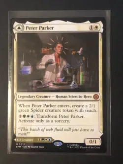 MTG Amazing Spider-Man Peter Parker Mythic 0010 Rare SP - Image 2
