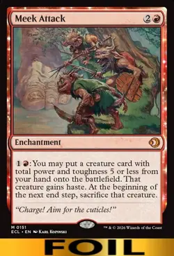 Meek Attack ** FOIL ** #151 - Lorwyn Ecliped - NM MTG - Image 1