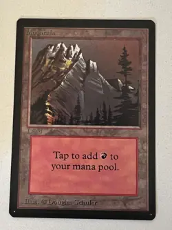 Magic the Gathering MTG Mountain v.2 (Light) Beta NM- (Beta Bob) - Image 1