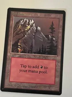 Magic the Gathering MTG Mountain v.2 (Light) Beta NM- (Beta Bob) - Image 3