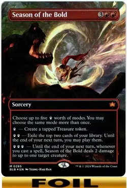 Season of the Bold - FOIL BORDERLESS #285 - Bloomburrow - NM MTG - Image 1