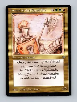 Jerrard of the Closed Fist Legends Non-Foil MTG MP - Image 1