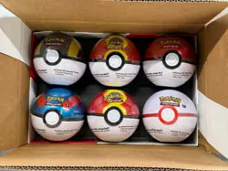 Pokemon TCG Pokeball Tin Q4 2025 FACTORY SEALED CASE 6 Tin Case - Image 1