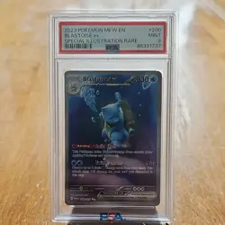 Pokemon TCG Blastoise ex Special Illustration Rare Holo 200/165 PSA 9 - Image 1