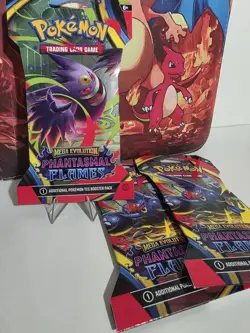 (LOT of 3 )Pokemon TCG Mega Evolution Phantasmal Flames Sleeved Booster Pack NEW - Image 1