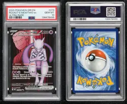 Team Rocket's Mewtwo ex Ultra Rare Pokemon Destined Rivals (DRI) PSA 10 GEM MT - Image 3