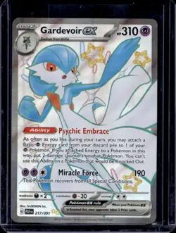 2024 Pokemon SV Paldean Fates PAF EN Gardevoir ex #217/091 - Image 1