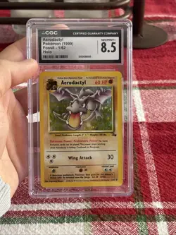 1999 Pokemon Fossil Aerodactyl Holo CGC 8.5 #1/62 - Image 5