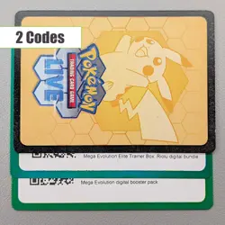 2 Pokemon TCG Online Codes - Mega Evolution ETB Riolu + Digital Booster Pack - Image 2