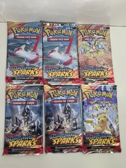 (LOT of 6) Pokemon Scarlet & Violet Surging Sparks Booster Packs lot Sealed 6x - Image 2