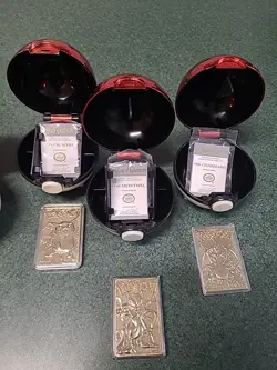 1999 Burger King Pokemon Ball 23K Gold-Plated Full Set (Missing Plastic Stands) - Image 1