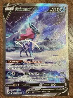 POKEMON TCG Suicune V GG38/GG70 Crown Zenith: Galarian Gallery Holo - Image 1