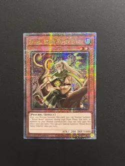 2024 YUGIOH RA03 25TH BONANZA QCR SECRET RARE RITUAL BEAST ELDER TAMER NM - Image 1