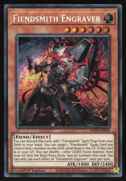 Fiendsmith Engraver - RA04-EN049 - Secret Rare - 1st Edition Yugioh - Image 1