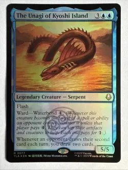 MTG Magic The Gathering Avatar The Unagi of Kyoshi Island Foil #77 - Image 1
