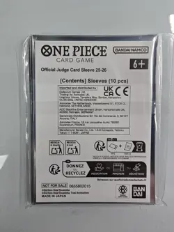 One Piece Koby Card Sleeves Official Judge Stamp 25-26 10 Pack ENGLISH Sealed - Image 2