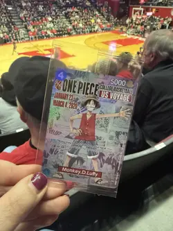 Monkey.D.Luffy College Basketball US Voyage P-055 One Piece Promotion Cards Foil - Image 1