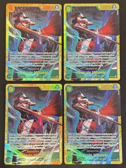 (4x) One Piece TCG OP14-119 Dracule Mihawk (SEC) The Azure Sea's Seven (OP14) NM - Image 1