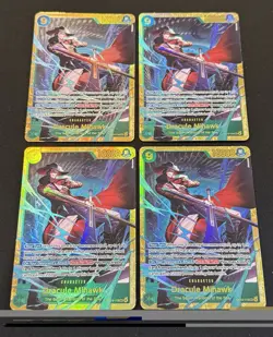 (4x) One Piece TCG OP14-119 Dracule Mihawk (SEC) The Azure Sea's Seven (OP14) NM - Image 2