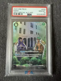 2024 One Piece ISSHO OP07 SP Alternate Art OP03-078 PSA 10 Gem Mint! - Image 1