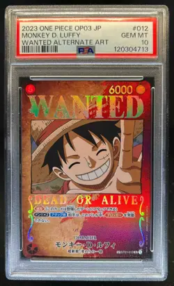 2023 One Piece Japanese Monkey D Luffy Wanted Alt Art #ST01-012 PSA 10 - Image 1