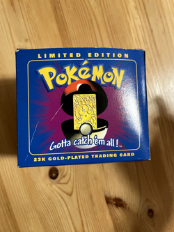 1999 Pokemon 23K Gold Plated Jigglypuff Trading Card Burger King Blue Sealed - Image 3