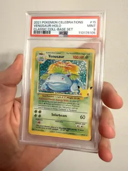 Pokemon Venusaur Celebrations Classic Collection Holo 15/102 PSA 9 Card - Image 1