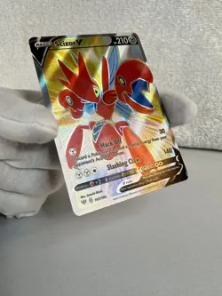 Pokemon Scizor V Full Art Ultra Rare Holo 183/189 Darkness Ablaze TCG Card - Image 3