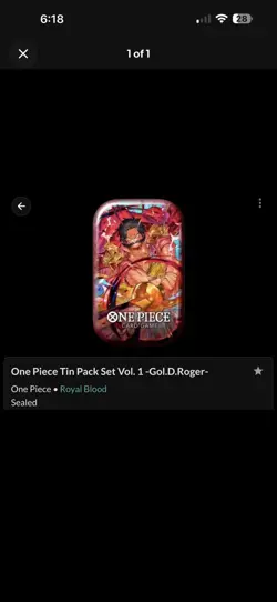 One Piece Card Game Tin Pack Set Vol.1 Monkey D Luffy/ Gol.D.Roger - Image 2