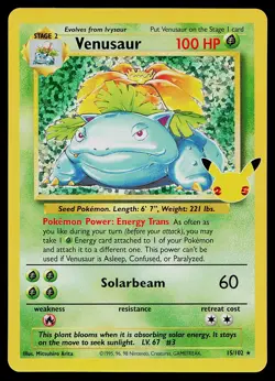 Pokemon Card - Venusaur Celebrations Classic Collection 15/102 Holo - Image 1