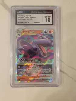 GEM MINT CGC 10 Aerodactyl VSTAR #57 Pokemon Japanese Card 2022 Lost Abyss psa - Image 1