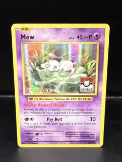 Pokemon Mew 53/108 League Challenge League & Championship Cards 4th Place - Image 1