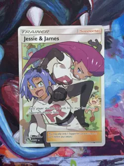 Pokemon TCG Hidden Fates Trainer Jesse and James Ultra Rare Full Art Card 68/68 - Image 2