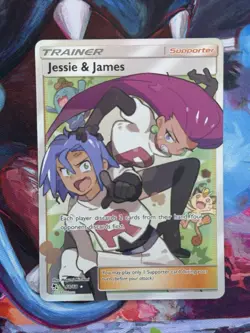 Pokemon TCG Hidden Fates Trainer Jesse and James Ultra Rare Full Art Card 68/68 - Image 3