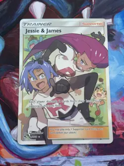 Pokemon TCG Hidden Fates Trainer Jesse and James Ultra Rare Full Art Card 68/68 - Image 4