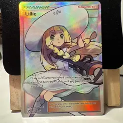 Pokemon Sun & Moon base set Lillie 147/149 Trainer card mint condition - Image 1
