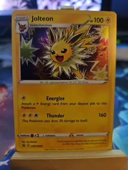 Pokemon Jolteon TCG SWSH094 Sword & Shield Black Star Promo Holo Card NM - Image 1