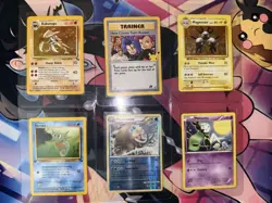 Lot of 6 Pokemon TCG Vintage Cards Kabutops Magneton Mamoswine Horsey etc all NM - Image 1