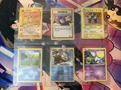 Lot of 6 Pokemon TCG Vintage Cards Kabutops Magneton Mamoswine Horsey etc all NM - Image 3