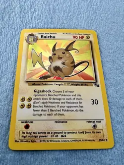 Raichu 14/62 Fossil Holo Pokemon TCG 1999 Mint Card - Image 1