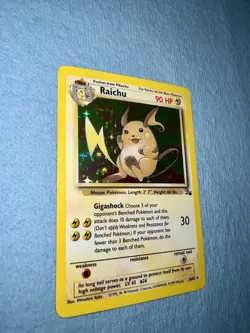 Raichu 14/62 Fossil Holo Pokemon TCG 1999 Mint Card - Image 5