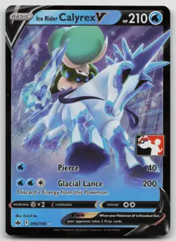 Ice Rider Calyrex V Ultra Rare Prize Pack Series Cards 045/198 NM - Image 1