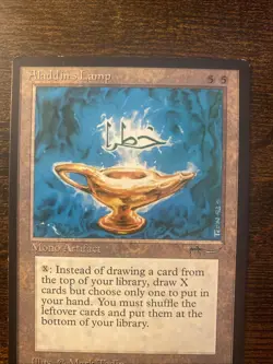 MTG Arabian Nights Aladdin’s Lamp Near mint - Image 5