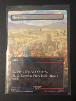 MTG Fiery Islet Borderless R 0112 Assassin's Creed NM - Image 1