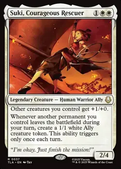 MTG: AVATAR, THE LAST AIRBENDER, RARE, SUKI, COURAGEOUS RESCUER #0037, NM, TLA - Image 1