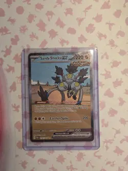 Pokemon Sandy Shocks EX 056/131 SV Prismatic Evolutions Double Rare Holo 220HP - Image 3