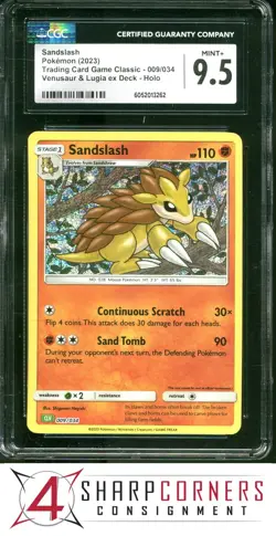 2023 POKEMON TCG CLASSIC VENUSAUR & LUGIA EX DECK #009 SANDSLASH HOLO CGC 9.5 - Image 1